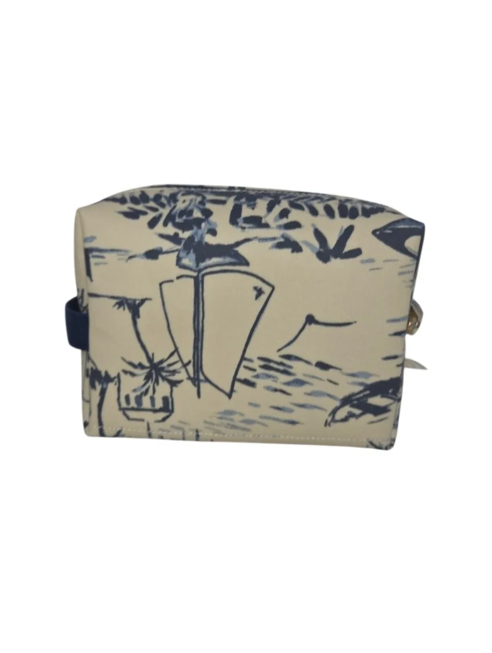 Spartina 449 Daise Seascape Water Resistant Coated Canvas Cosmetic Case NWT